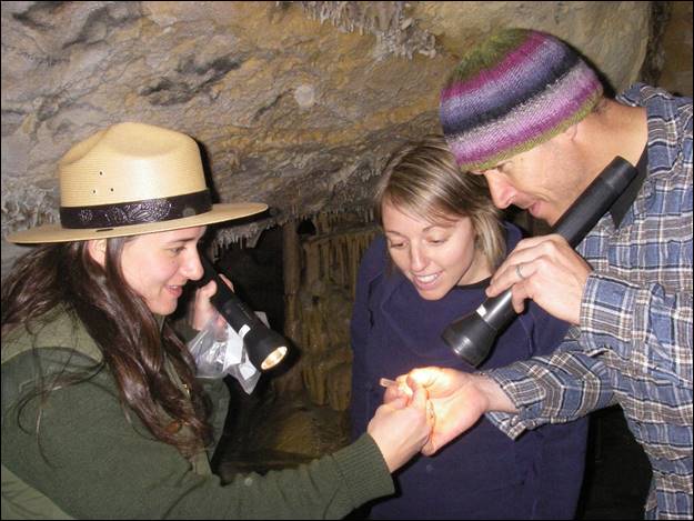 Ranger showing pseudoscorpion.JPG